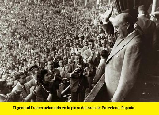 franco en la plaza de toros de barcelona